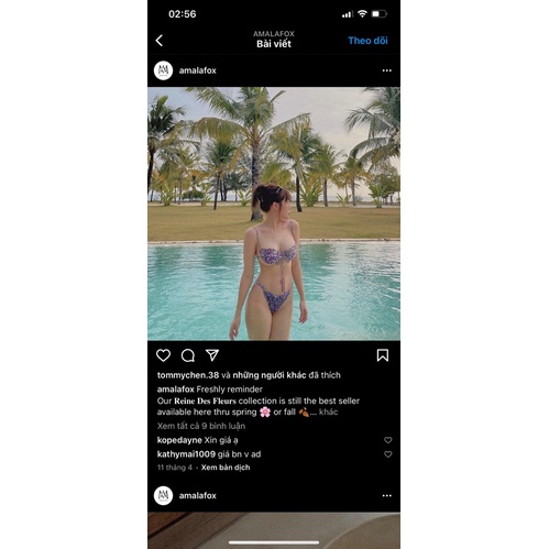 Thanh lý/pass set 4 món bikini amalafox amala fox