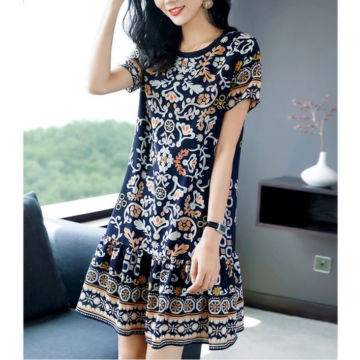 Đầm hoa dáng rộng phong cách thời trang mùa hè dành cho nữ