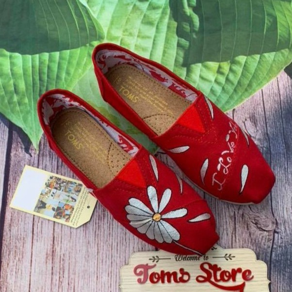 Giày toms bông hoa FLOWERS 2020. RED | BigBuy360 - bigbuy360.vn