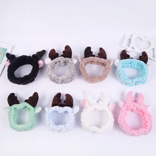 Băng đô nơ vải nhung 3D,băng đô tuần lộc cute,băng đô trang điểm,makeup dễ thương