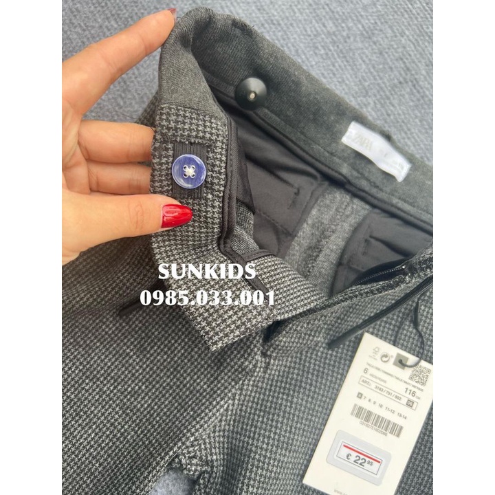 Quần dạ ZR kẻ có tăng đơ dáng baggy