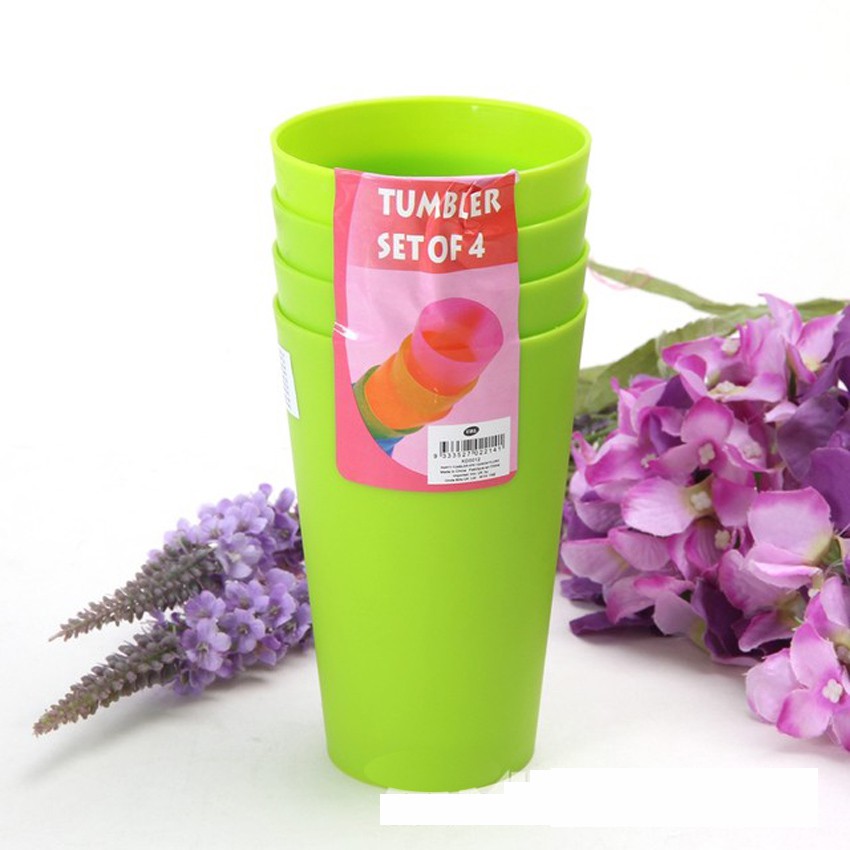 Ly Nhựa Uống Nước Bộ 4 Cái Màu Sáng Uncle Bills KD0012