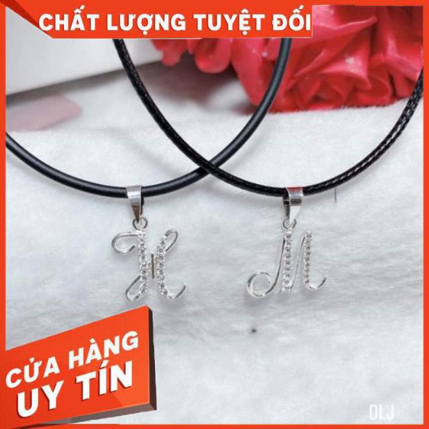 Dây da mặt chữ cái bằng bạc