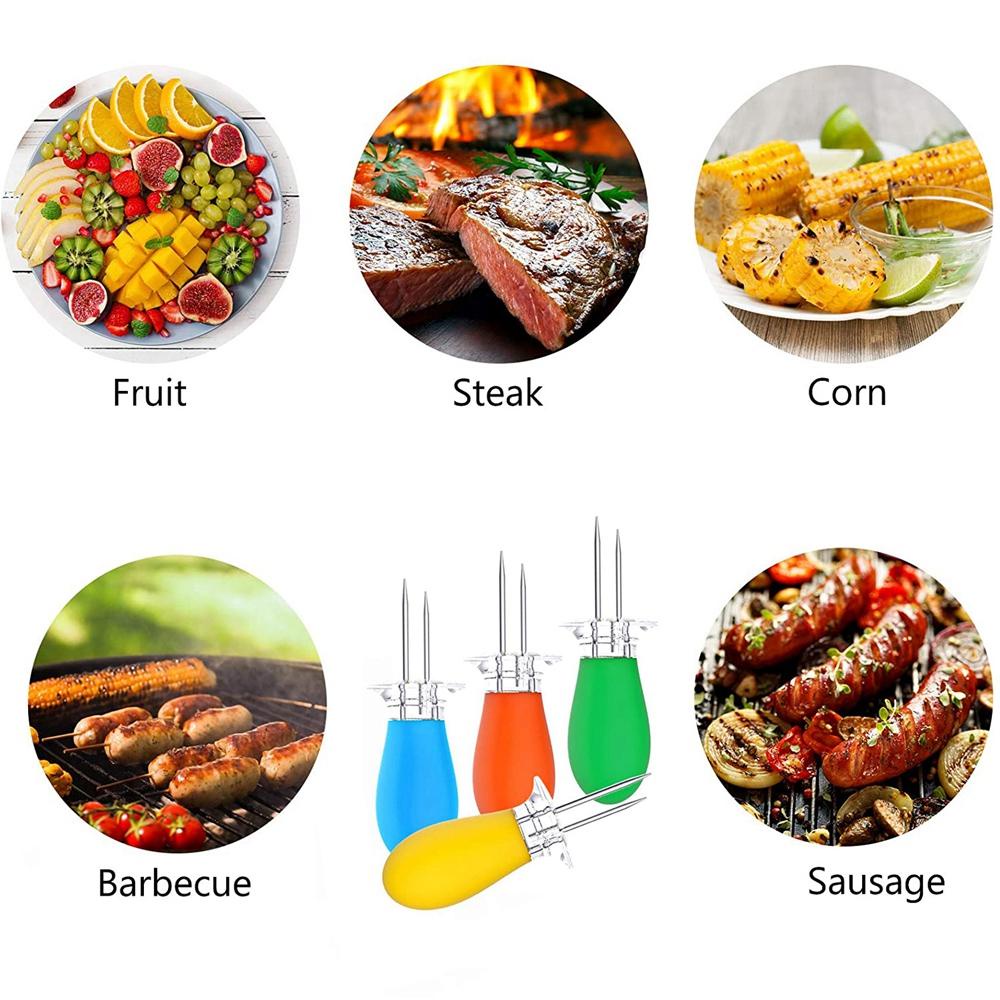 Giá Đỡ Bắp Rang Bơ Có Tay Cầm Bằng Nhựa Tiện Dụng Khi Đi Cắm Trại