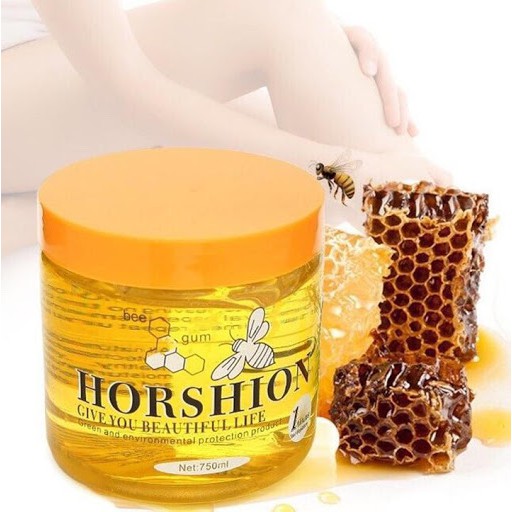 Wax lông mật ong Horshion to + tặng que gỗ wax lạnh NUHUWAXING