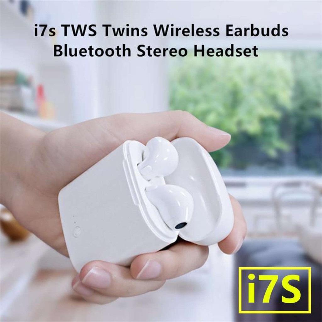Tai nghe ko dây kết nối Bluetooth I7S TWS thiết kế nhét tai mini dành cho ĐT Android táo