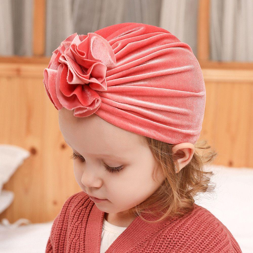 Khăn Turban Bằng Nhung Co Giãn Thắt Nút Dành Cho Trẻ Sơ Sinh