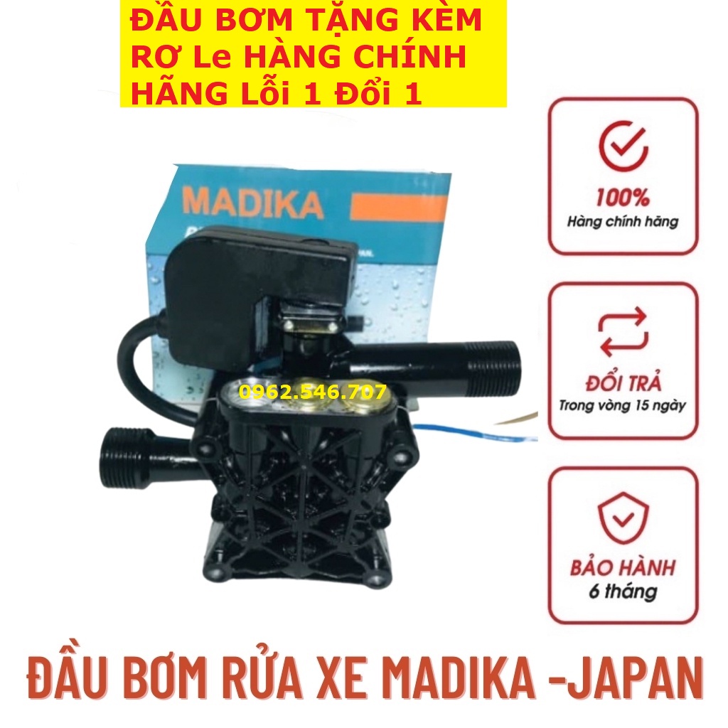 (HÀNG CHUẨN) Bộ đầu bơm máy rửa xe mini có kèm rơ le điện, máy xịt rửa xe gia đình