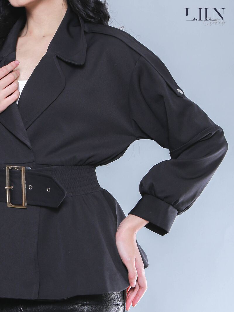 Áo vest nữ cao cấp LIIN CLOTHING màu đen, kiểu dáng Hàn Quốc, thanh lịch, sang trọng, hiện đại V5241 | BigBuy360 - bigbuy360.vn