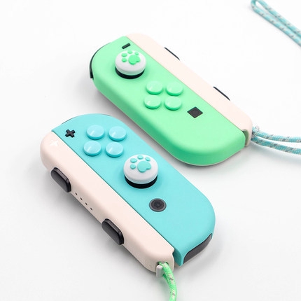 Miếng bọc bảo vệ nút điều khiển hình chân mèo thông dụng cho tay cầm Animal Crossing Nintendo Switch/Lite NS Joycon