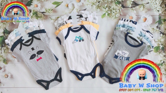 Set 5 áo bodysuit có móc | BigBuy360 - bigbuy360.vn