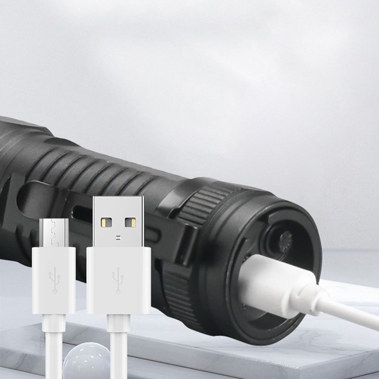 Đèn Pin Chống Nước Siêu Sáng 3/8W Có Thể Sạc Lại Tiện Dụng