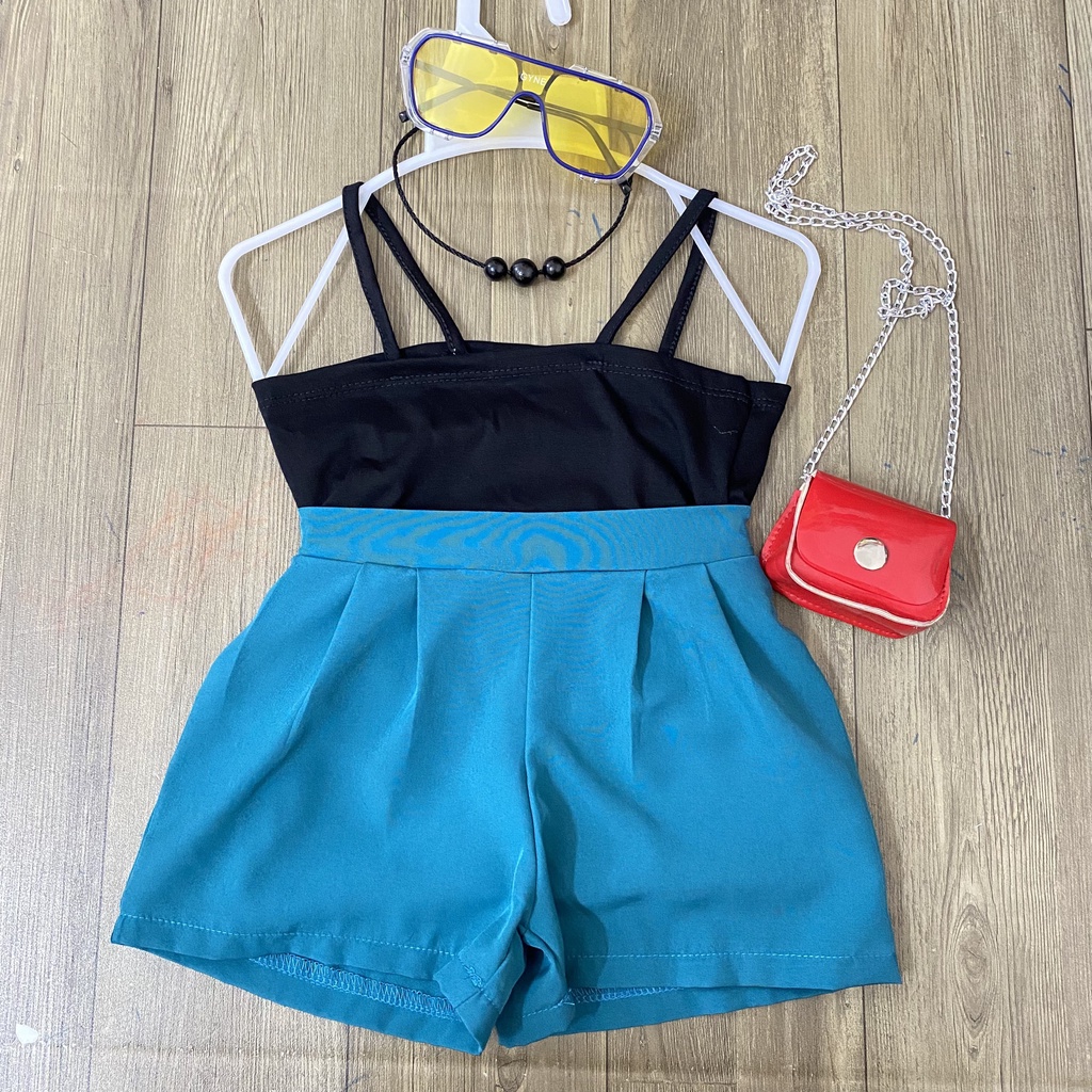 Set đồ bé gái 3 chi tiết xanh lạ  8-23kg Angel Baby Thời Trang Thiết Kế