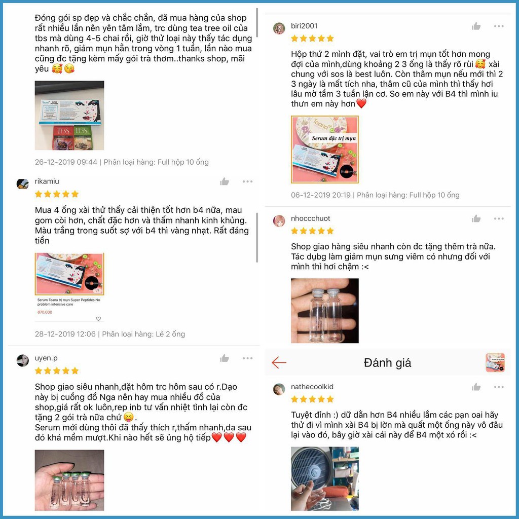 Serum da dầu mụn TEANA super peptides - NO PROBLEM 20ML