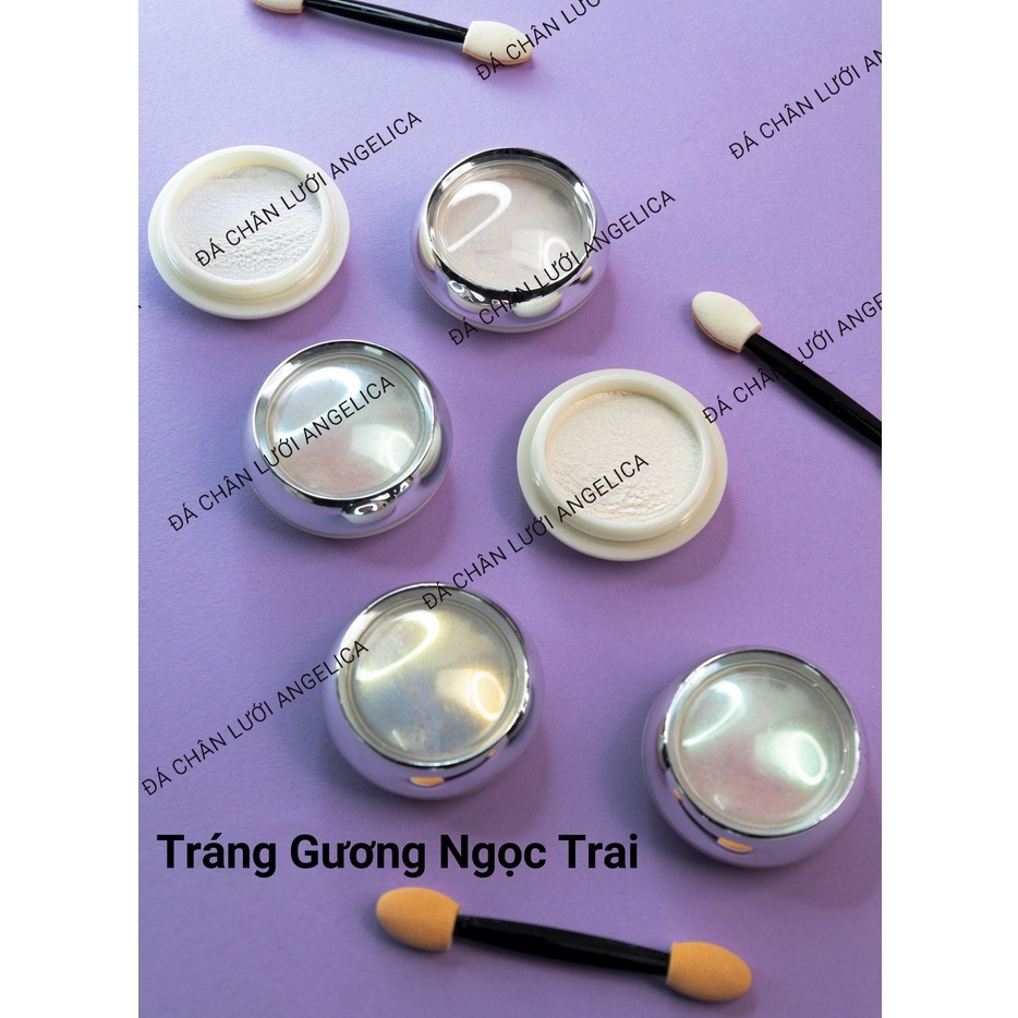 Set Bột Tráng Gương Nail Ánh Ngọc Trai Trang Trí Móng ANGELICA TGNT