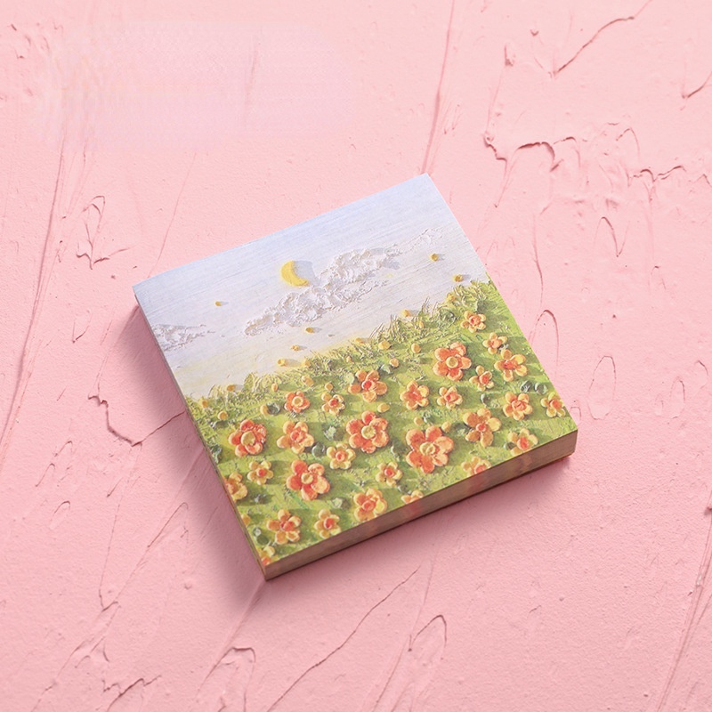 Giấy Note Ghi Chú Họa Tiết Tranh Sơn Dầu Dành Cho Học Sinh