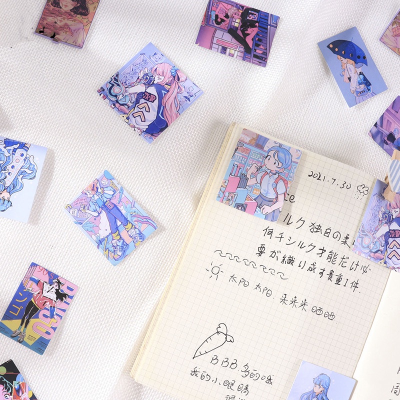 Set 46 Miếng Dán Hoạt Hình Sáng Tạo Trang Trí Album Ảnh