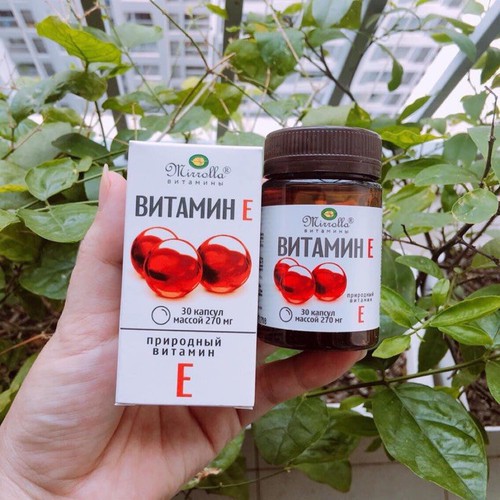 Vitamin E đỏ Nga Mirrolla 270mr 400mr hũ 30v