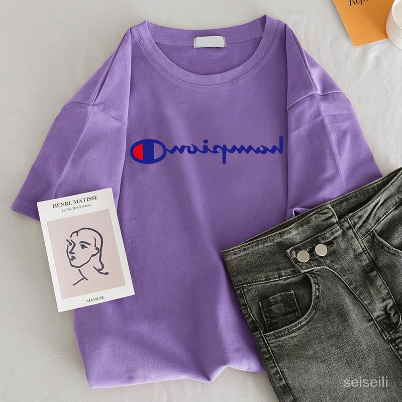 Áo thun tay lỡ dáng rộng in logo mới năm 2021 thời trang cho nữ | BigBuy360 - bigbuy360.vn