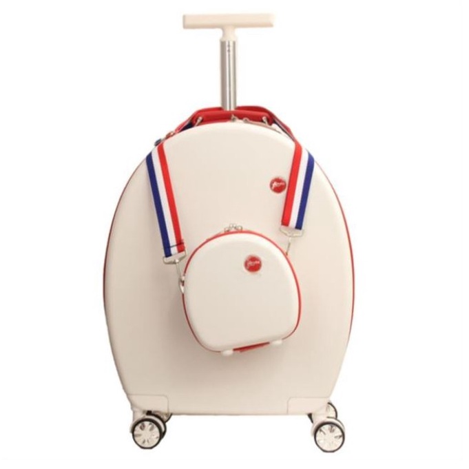 Vali Bầu Dục Cao Cấp Tặng 1 Vali Nhỏ, Vali Kéo Khung Nhôm Chống Va Đập V102 Size 20inch