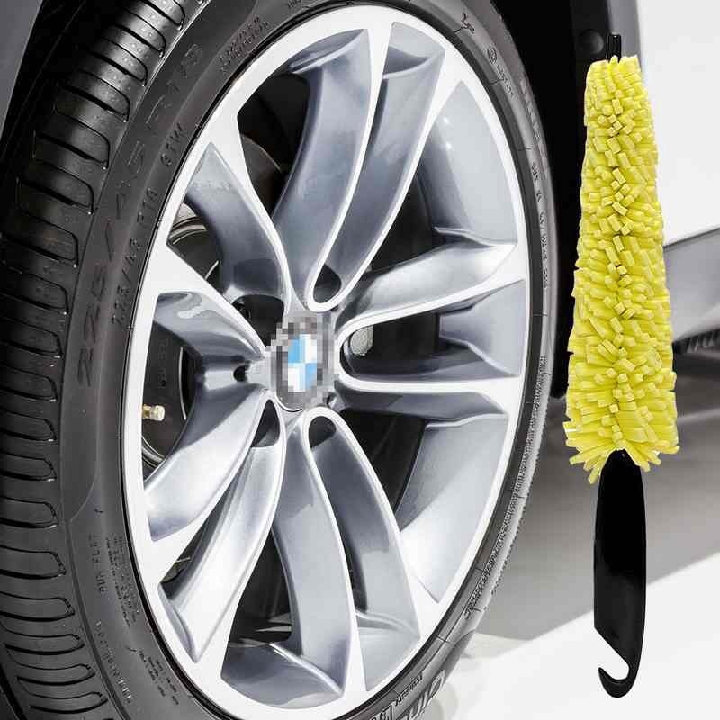 Bàn Chải Vệ Sinh Bánh Xe Hơi Có Tay Cầm Bằng Nhựa Tiện Dụng