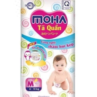 Bỉm moha quần đủ size m40,l36,xl32