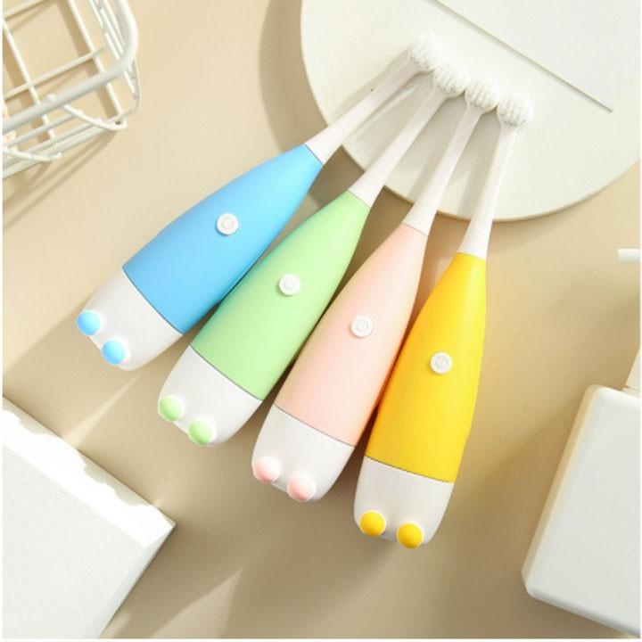 [Có sẵn] Bàn chải điện dành cho bé tập đánh răng, tặng kèm thêm 1 đầu bàn chải thay thế( màu ngẫu nhiên )- giaxuong247