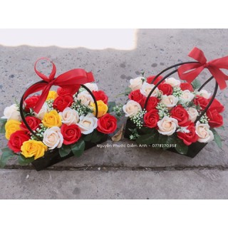 Giỏ hoa sáp thơm vĩnh cửu