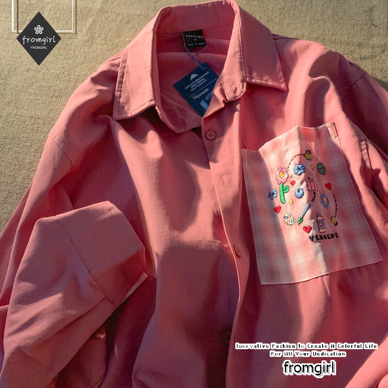 Áo sơ mi họa tiết hoạt hình thời trang cá tính
