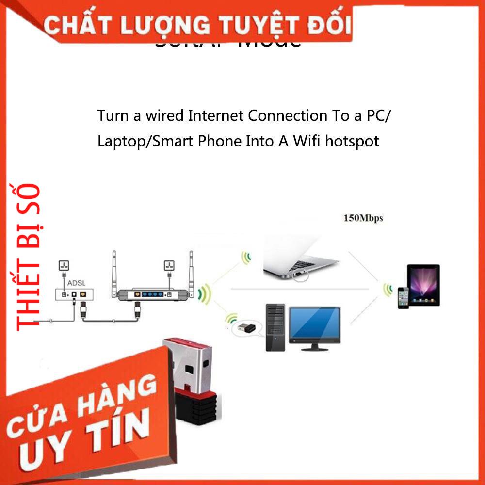 Freeship 50k USB Wifi 802.11N - Thu sóng wifi cho máy tính,laptop-dc2439