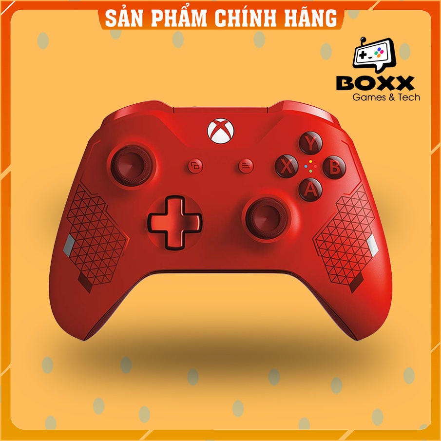 Tay cầm xbox one s chính hãng màu Sport Red, tay cầm chơi game xbox tặng kèm cáp