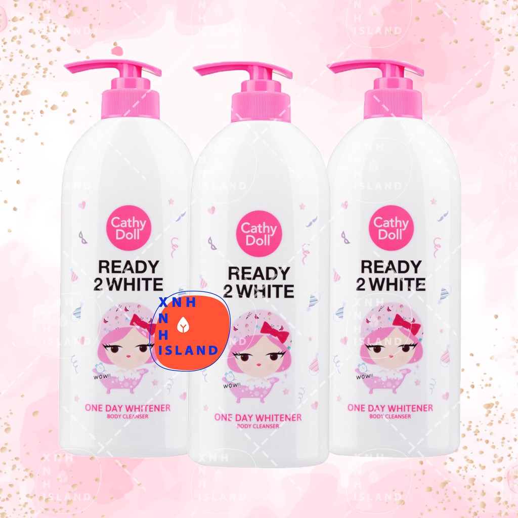 [Mẫu Mới] Sữa Tắm Cathy Doll Ready 2 White One Day Whitener Body Cleanser Thái Lan - 450ml