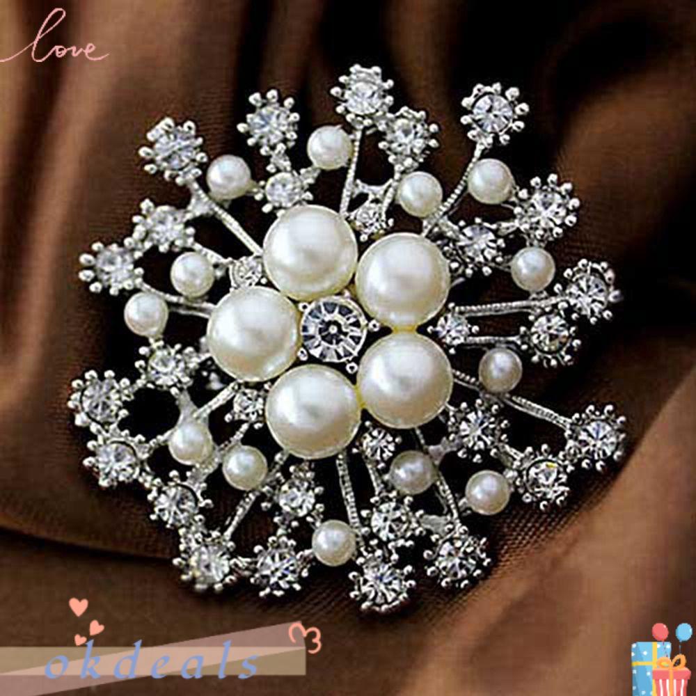 Ghim Cài Áo Hình Hoa Đính Ngọc Trai Dành Cho Tiệc Cưới