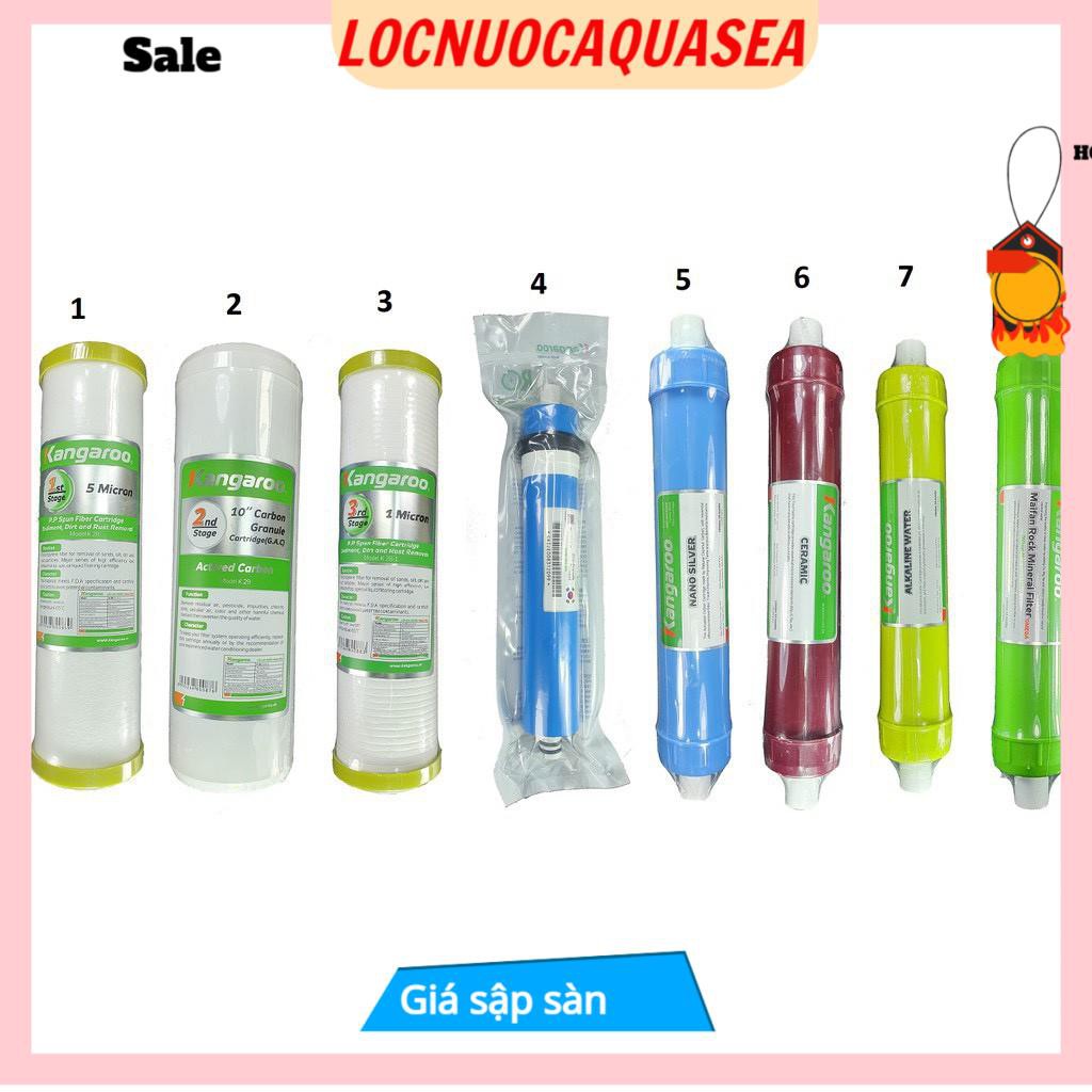 Combo 8 Lõi Lọc Nước Kangaroo Số 1,2,3,4,5,6,7,8 ♦  Lõi Lọc Máy Kangaroo Chính Hãng