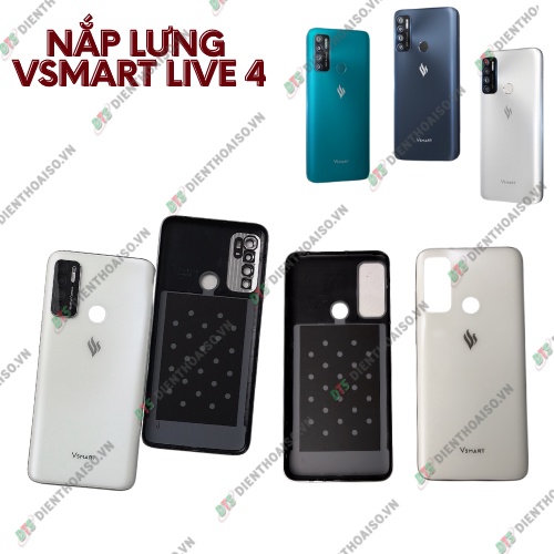 Nắp lưng sườn kính camera vsmart live 4