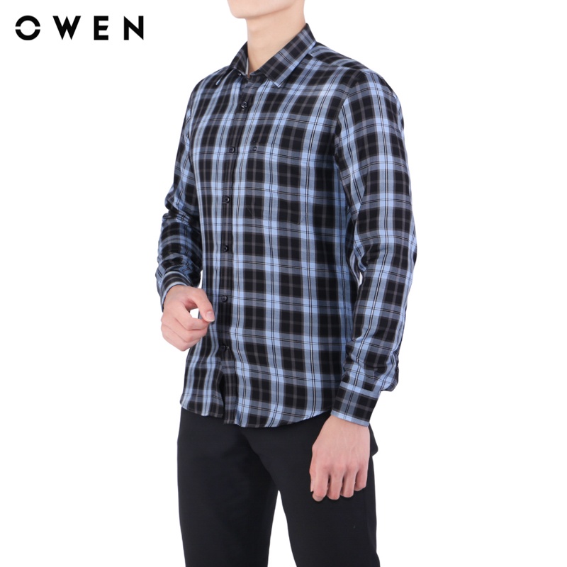 Áo sơ mi Dài tay Owen Bamboo Regular Fit màu Navy - AR61050DT
