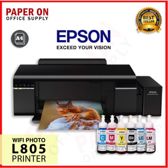 MỰC ZIN THEO MÁY EPSON L SERIES 805 - 1800- HÀNG BÁN NGUYÊN BỘ MÃ 673