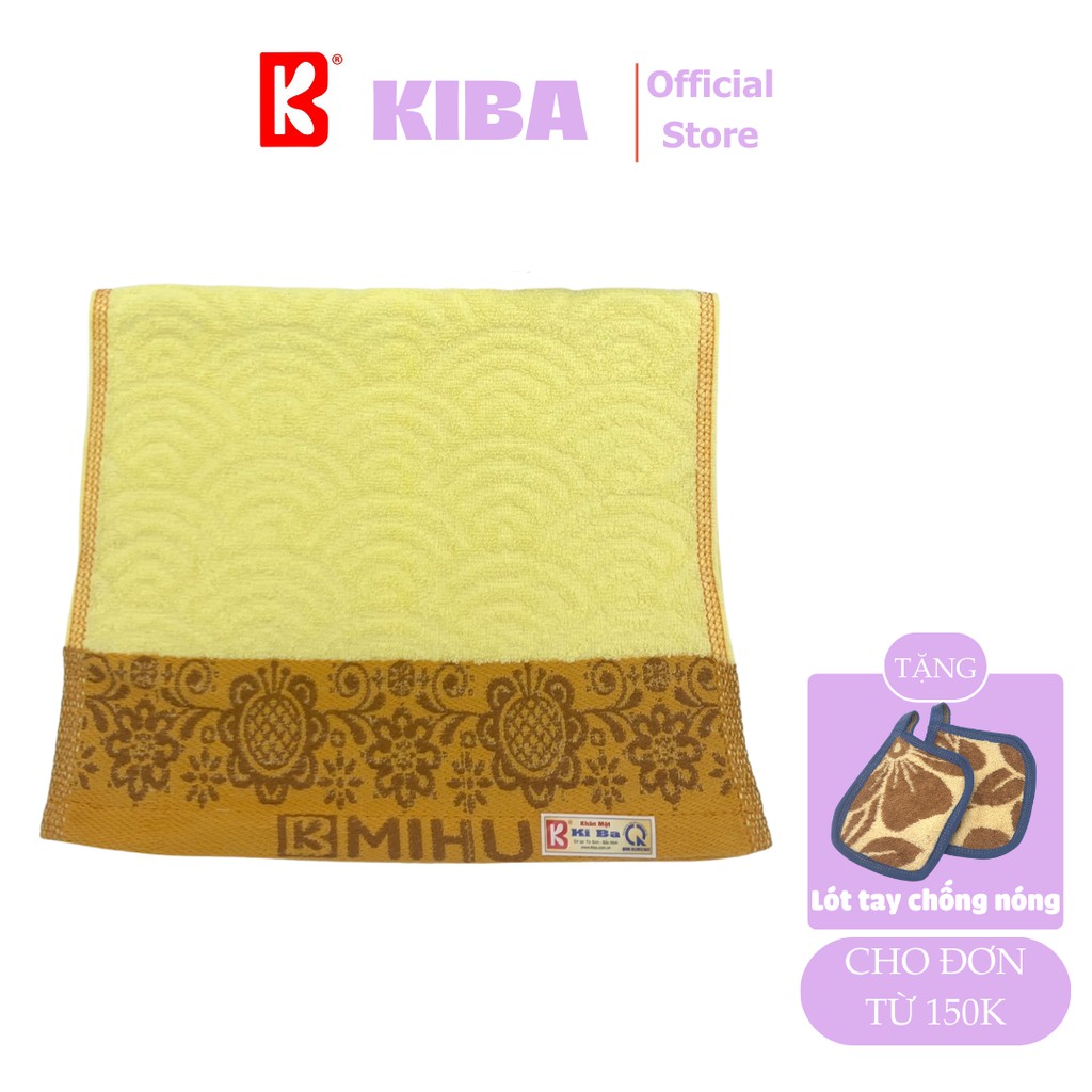 Khăn Mặt MIHU (Hãng KIBA) Cỡ Nhỏ 28x48cm Loại Mỏng Nhẹ, Chất Cotton Thấm Hút, Màu Trơn, Giá Rẻ, An Toàn Với Người Dùng