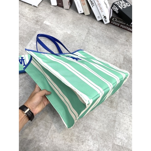 | Ảnh Thật | Túi Totebag M L B Xanh Sọc Trắng