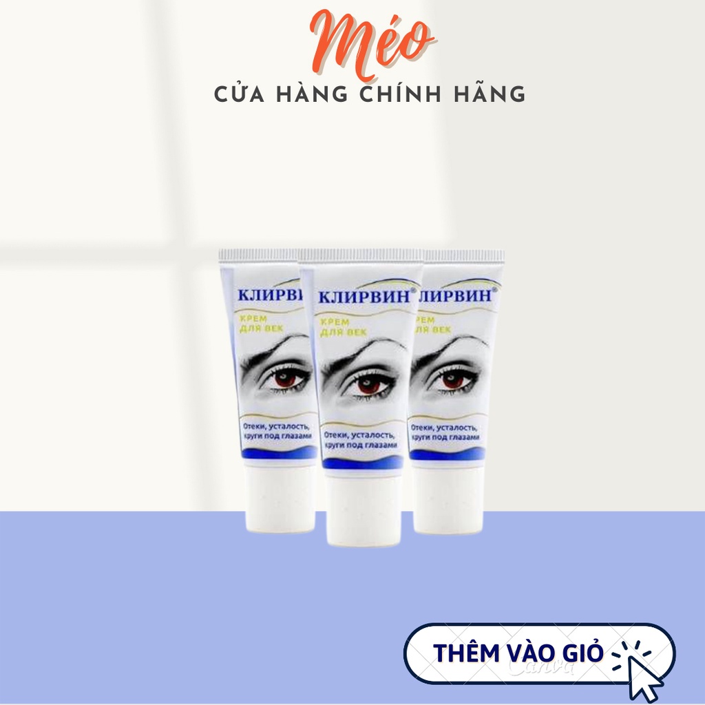 Kem Klirvin Nga 20g [CHÍNH HÃNG 100%] Giảm Quầng Thâm Mắt_ Giúp vùng mắt sáng rạng ngời, tươi trẻ