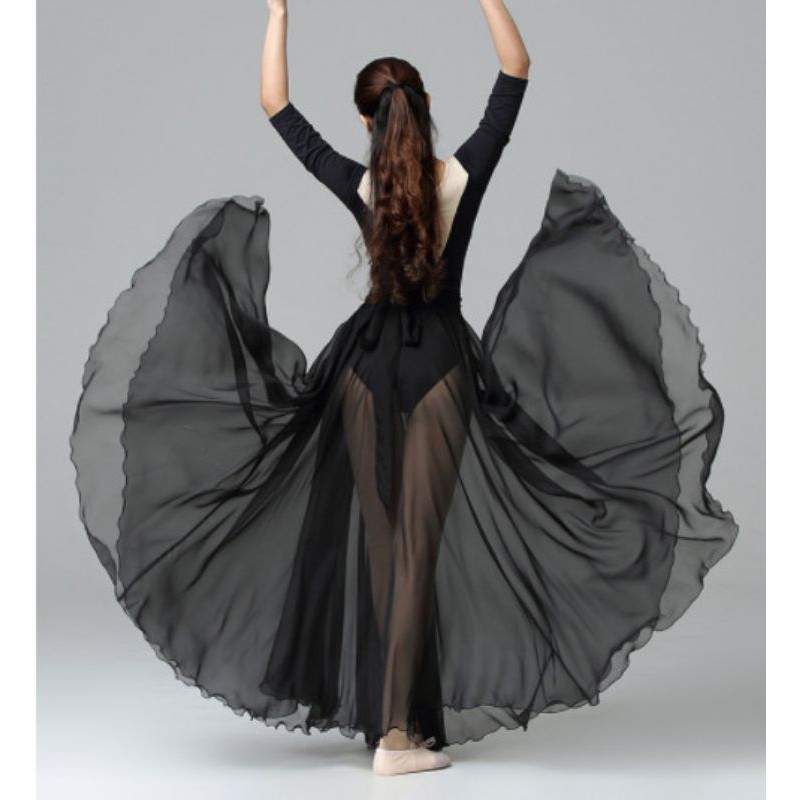 Váy voan 720 độ buộc dây tặng quần váy