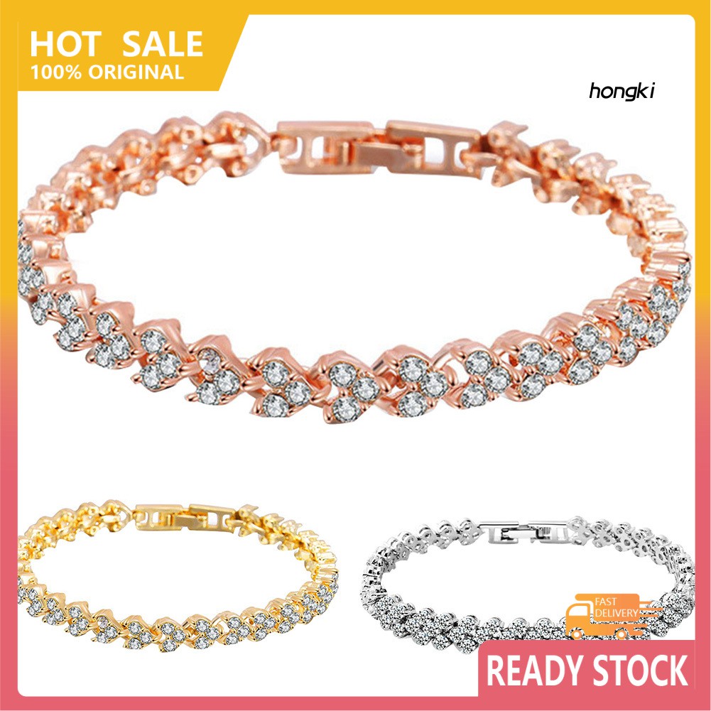 Vòng đeo tay đính kim cương giả sang trọng thời trang cho nữ