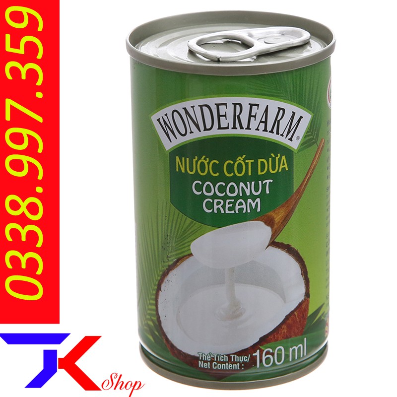 Nước cốt dừa Wonderfarm 1 lon 160ml