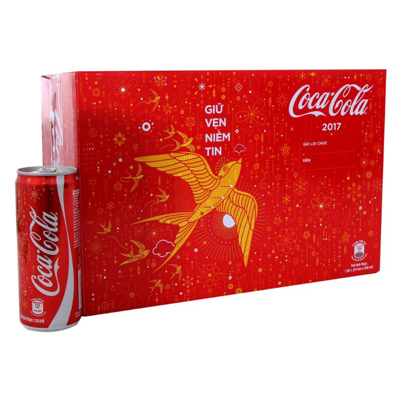 Thùng 24 lon coca-cola phiên bản Tết