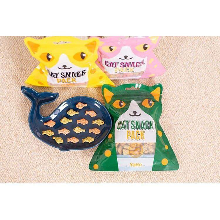 Snack thưởng Cho Mèo Yaho -⚡SIÊU_ƯU_ĐÃI⚡ Bánh thưởng cho mèo - Bánh Quy Hình Cá Thú Cưng 80g - PET&amp;JOI