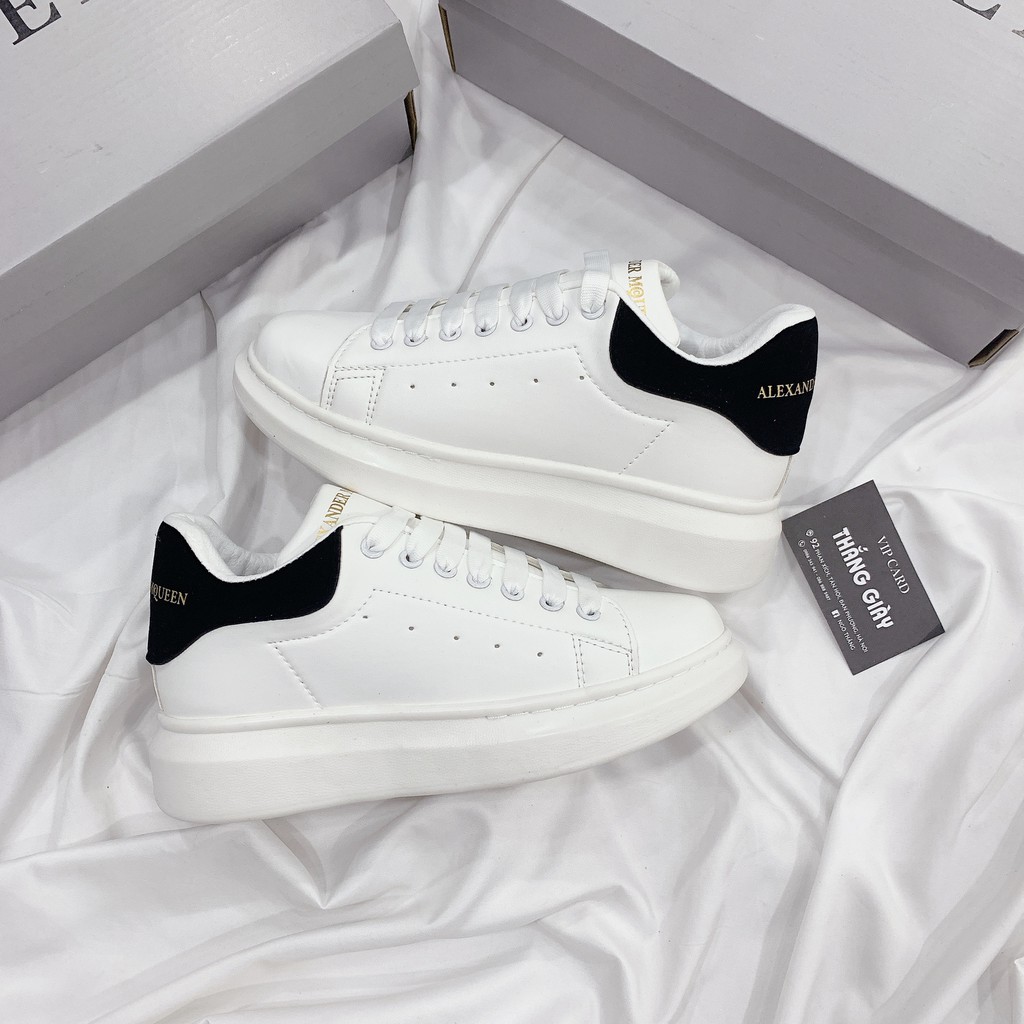 Giày Thể Thao Nam Nữ Ngô Thắng MC Trắng Gót Đen