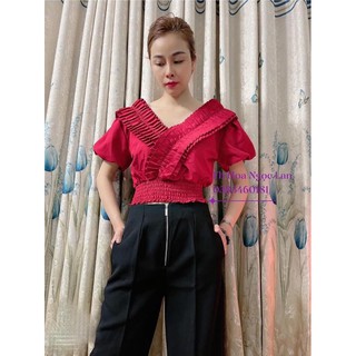 Áo kiểu nữ xếp ly sang chảnh mới nhất 2023, chất vải kate Nhật , phom từ 40-60 ký vừa,chính tay fb Hoa Ngọc Lan quay