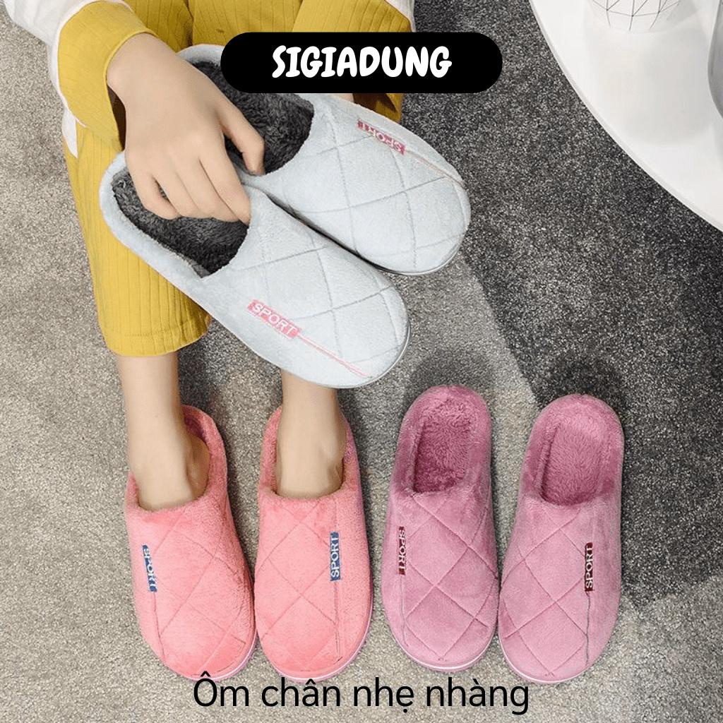 [SGD] Dép Lông - Dép Bông Nam Nữ Đi Trong Nhà Mùa Đông, Đế Cao Su Bám Sàn Tốt Sport 8379