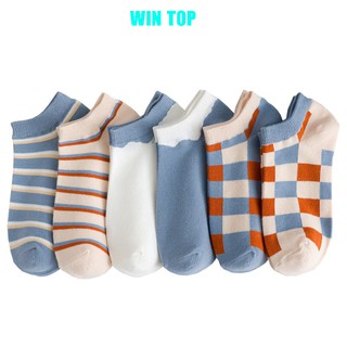 Tất Vớ Nữ Cổ Thấp Phong Cách Valentine Cotton Ngọt Ngào Siêu Đẹp T21
