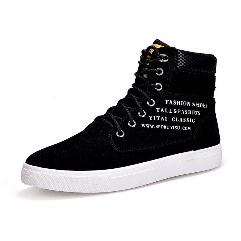 Giày cao cổ nam đen chữ JPP Classic phong cách | BigBuy360 - bigbuy360.vn